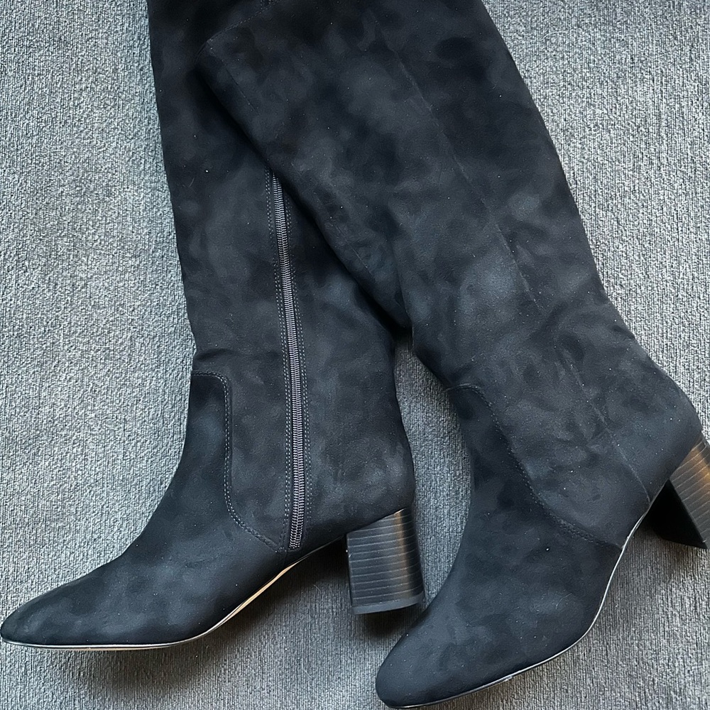 New without box J. Crew Tall Knee High Boots Black 10.5